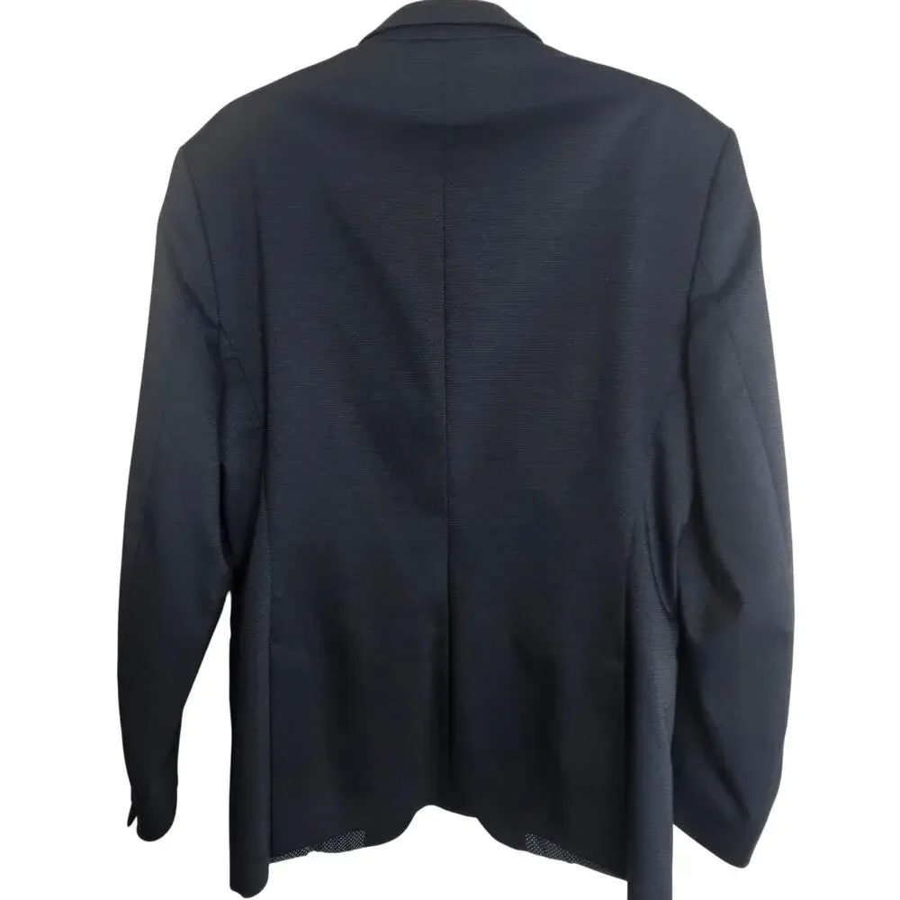 Zara Mens Blazer Size 40 Navy Blue Two Button Wedding Guest Office Business Work
